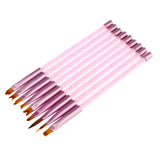 Maxbell 9x UV Gel Acrylic Nail Art Polish Builder Painting Drawing Brushes Pens Set
