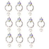 Maxbell 10Pcs Nail Art Tips Rhinestone Glitter Jewelry Decoration Rhinestones 06