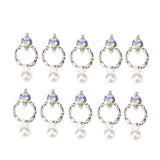 Maxbell 10Pcs Nail Art Tips Rhinestone Glitter Jewelry Decoration Rhinestones 06