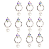 Maxbell 10Pcs Nail Art Tips Rhinestone Glitter Jewelry Decoration Rhinestones 06