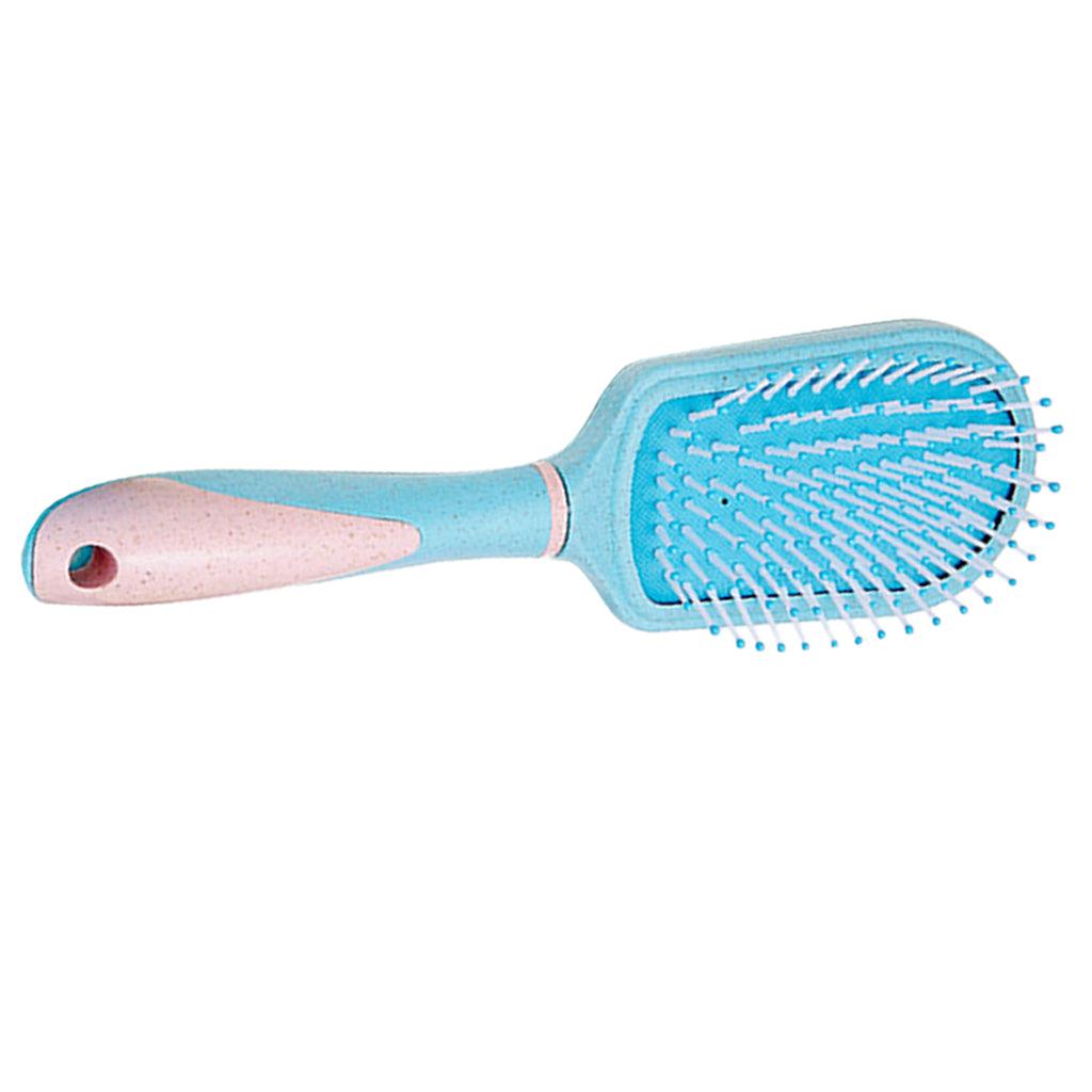 Maxbell Portable Scalp Massage Hairbrush PVC Detagling Hair Brush Comb Blue - Aladdin Shoppers