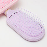 Max Portable Scalp Massage Hairbrush Plastic Detagling Hair Brush Comb Purple
