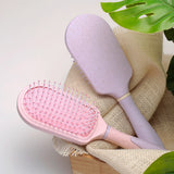 Max Portable Scalp Massage Hairbrush Plastic Detagling Hair Brush Comb Purple