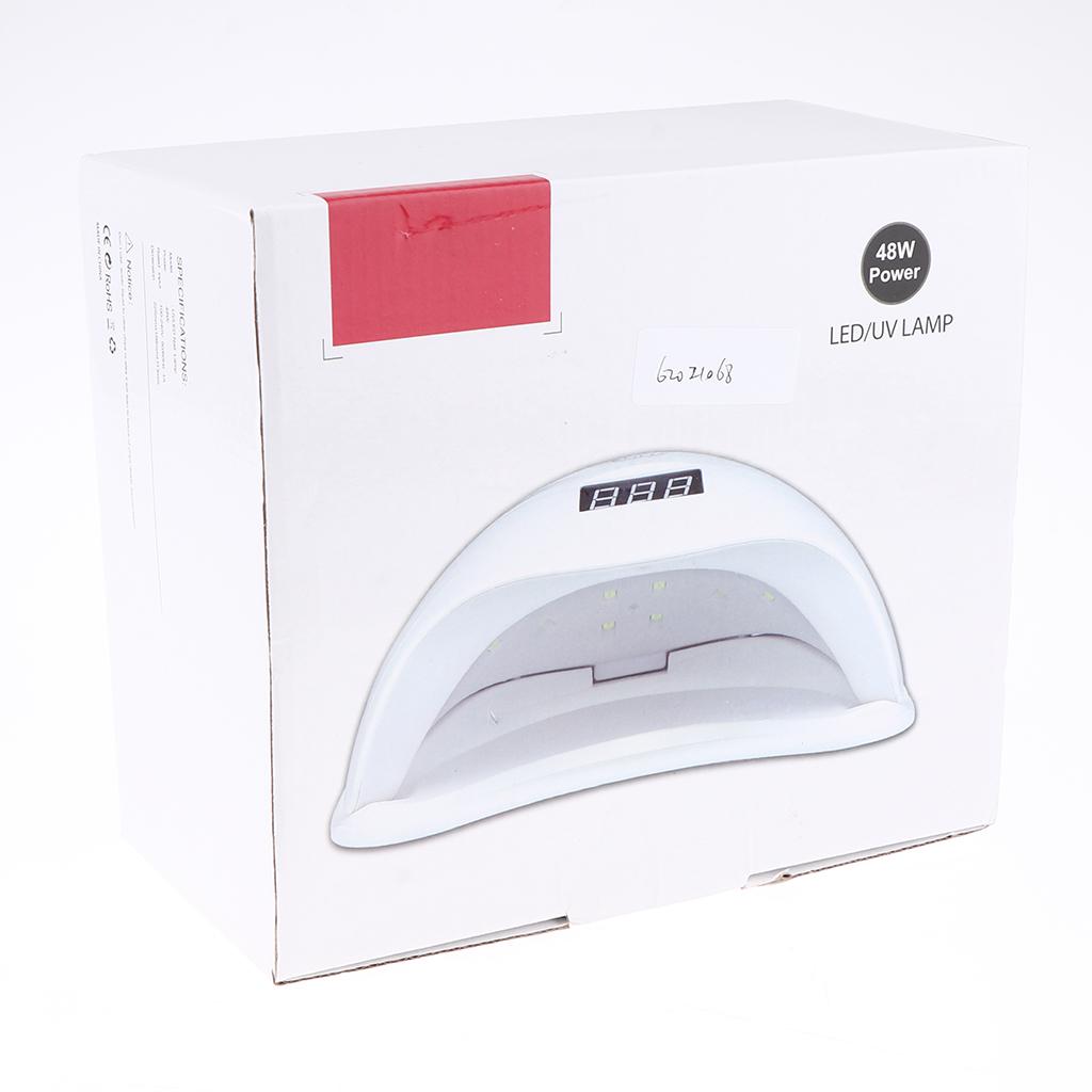 Maxbell 48W Auto Sensor UV Light Nail Dryer 3 Timer Setting Gel Nails Curing Lamp Pink