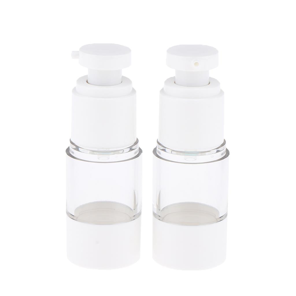 Maxbell 2X Empty Refillable Essence Vacuum Bottles Cosmetic Sample Containers 15ml