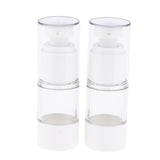 Maxbell 2X Empty Refillable Essence Vacuum Bottles Cosmetic Sample Containers 15ml