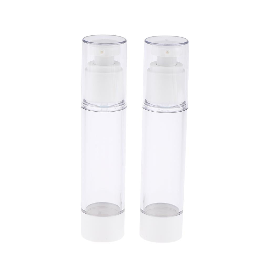 Maxbell 2X Empty Refillable Essence Vacuum Bottles Cosmetic Sample Containers 50ml
