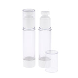Maxbell 2X Empty Refillable Essence Vacuum Bottles Cosmetic Sample Containers 50ml