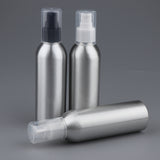 Maxbell 2Pieces Reusable Aluminum Empty Pump BottleS for Bathroom Travel hotel Clear