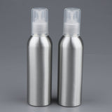 Maxbell 2Pieces Reusable Aluminum Empty Pump BottleS for Bathroom Travel hotel Clear