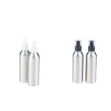 Maxbell 2Pieces Reusable Aluminum Empty Pump BottleS for Bathroom Travel hotel White
