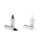 Maxbell 2Pieces Reusable Aluminum Empty Pump BottleS for Bathroom Travel hotel White