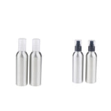 Maxbell 2Pieces Reusable Aluminum Empty Pump BottleS for Bathroom Travel hotel White