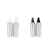 Maxbell 2Pieces Reusable Aluminum Empty Pump BottleS for Bathroom Travel hotel White