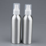 Maxbell 2Pieces Reusable Aluminum Empty Pump BottleS for Bathroom Travel hotel White