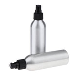 Maxbell 2Pieces Reusable Aluminum Empty Pump BottleS for Bathroom Travel hotel Black