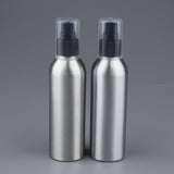 Maxbell 2Pieces Reusable Aluminum Empty Pump BottleS for Bathroom Travel hotel Black