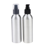Maxbell 2Pieces Reusable Aluminum Empty Pump BottleS for Bathroom Travel hotel Black