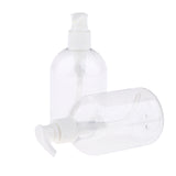 Maxbell 2pcs Empty Cosmetic Pump Dispenser PET Plastic Bottle 350ml 350ml White Pump
