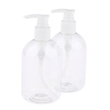 Maxbell 2pcs Empty Cosmetic Pump Dispenser PET Plastic Bottle 350ml 350ml White Pump