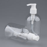 Maxbell 2pcs Empty Cosmetic Pump Dispenser PET Plastic Bottle 350ml 350ml White Pump