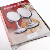 Max Dual Side Freestanding Makeup Shaving Cosmetic 1X/3X Magnifying Mirror Round