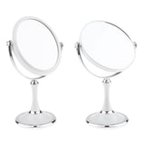 Max Dual Side Freestanding Makeup Shaving Cosmetic 1X/3X Magnifying Mirror Round
