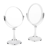 Max Dual Side Freestanding Makeup Shaving Cosmetic 1X/3X Magnifying Mirror Round