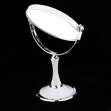 Max Dual Side Freestanding Makeup Shaving Cosmetic 1X/3X Magnifying Mirror Round