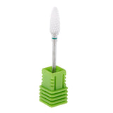 Maxbell 3/32 Ceramic Polishing Head Nail Drill Bit for Electric Nail Machine Green-C