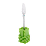 Maxbell 3/32 Ceramic Polishing Head Nail Drill Bit for Electric Nail Machine Green-C