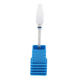 Maxbell 3/32 Ceramic Polishing Head Nail Drill Bit for Electric Nail Machine Blue-M