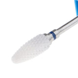 Maxbell 3/32 Ceramic Polishing Head Nail Drill Bit for Electric Nail Machine Blue-M