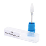 Maxbell 3/32 Ceramic Polishing Head Nail Drill Bit for Electric Nail Machine Blue-M