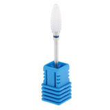 Maxbell 3/32 Ceramic Polishing Head Nail Drill Bit for Electric Nail Machine Blue-M