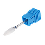 Maxbell 3/32 Ceramic Polishing Head Nail Drill Bit for Electric Nail Machine Blue-M