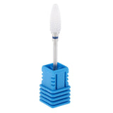 Maxbell 3/32 Ceramic Polishing Head Nail Drill Bit for Electric Nail Machine Blue-M