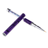 Polygel Nail Art Liner Brush Acrylic UV Gel Polish Paint Drawing Pen Purple