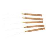 Maxbell 5 Pieces Wooden Handle Hair Extensions Loop Needle Threader Pulling Tool Kit