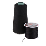 Maxbell 60m Hair Track Weft Weaving Sew Thread for Hair Extensions Black
