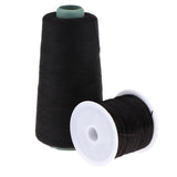 Maxbell 60m Hair Track Weft Weaving Sew Thread for Hair Extensions Black