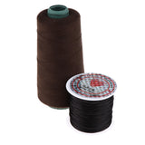 Maxbell 60m Hair Track Weft Weaving Sew Thread for Hair Extensions Medium Brown