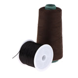 Maxbell 60m Hair Track Weft Weaving Sew Thread for Hair Extensions Medium Brown