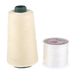 Maxbell 60m Hair Track Weft Weaving Sew Thread for Hair Extensions Beige