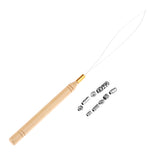 Maxbell 9pcs Metal Hair Cuffs Dreadlock Beads + Hair Extension Loop Needle Threader