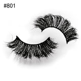 Maxbell 2 Pair Reusable Fluffy Mink False Eyelashes 3D Long Thick Fake Lashes 01