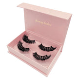 Maxbell 2 Pair Reusable Fluffy Mink False Eyelashes 3D Long Thick Fake Lashes 02