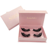 Maxbell 2 Pair Reusable Fluffy Mink False Eyelashes 3D Long Thick Fake Lashes 02