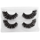 Maxbell 2 Pair Reusable Fluffy Mink False Eyelashes 3D Long Thick Fake Lashes 02