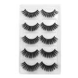 Maxbell 5 Pairs Mink Long Messy Cross Thick False Eyelashes for Lash Extension G902